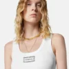 Ribbet stretch-bomulds-tanktop
