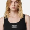 Ribbet stretch-bomulds-tanktop