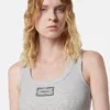 Ribbet stretch-bomulds-tanktop