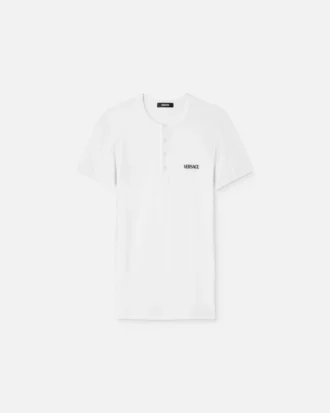 Ribbet T-shirt i bomuld