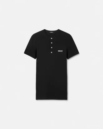 Ribbet T-shirt i bomuld