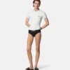 Ribbet T-shirt i bomuld