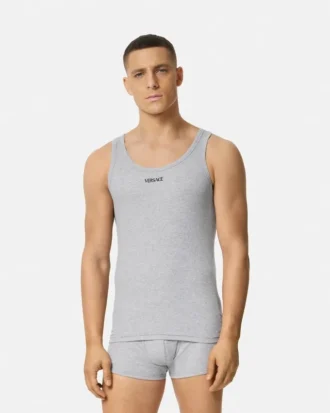 Ribbet tanktop i bomuld