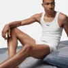 Ribbet tanktop i bomuld