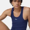 Ribbet tanktop i bomuld