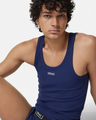 Ribbet tanktop i bomuld