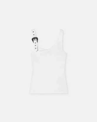 Ribbet tanktop med barokspænde