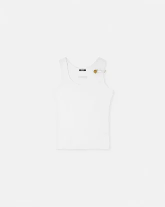 Ribbet tanktop med sikkerhedsnål