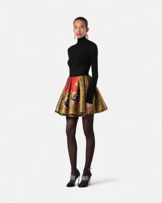 Ribstrikket turtleneck-top i uld