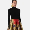 Ribstrikket turtleneck-top i uld