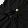 Safety Pin Draped Fitted Bodysuit