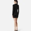 Safety Pin Fitted Mini Dress