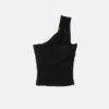 Safety Pin One-Shoulder Bustier