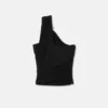 Safety Pin One-Shoulder Bustier