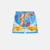 Shorts i silketwill med print