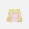 Shorts i silketwill med print