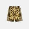 Shorts i silketwill med print