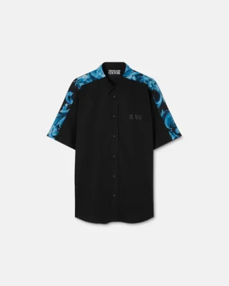Skjorte i bomulds-poplin med print