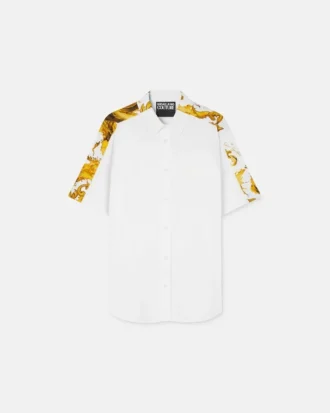 Skjorte i bomulds-poplin med print
