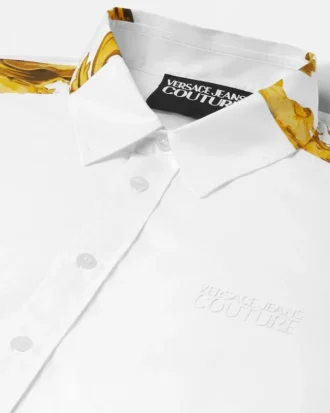 Skjorte i bomulds-poplin med print