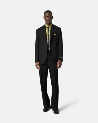 Slim fit blazer i uld