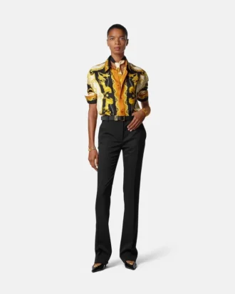 Slim fit bukser i stretch uldgabardine