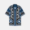Slim fit skjorte i silketwill med print