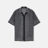 Slim fit skjorte i silketwill med print