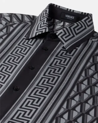 Slim fit skjorte i silketwill med print