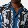 Slim fit skjorte i silketwill med print