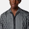 Slim fit skjorte i silketwill med print