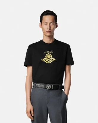 Slim fit T-shirt i bomuldsjersey med print