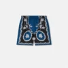Slim shorts i silketwill med print