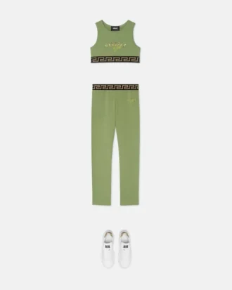 Stretch-bomuldsjersey-top med print til børn