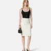 Stretch-crepe-jersey-bodysuit med drapering