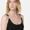 Stretch-crepe-jersey-bodysuit med drapering