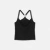 Stretch-crepe-jersey-top med rynk