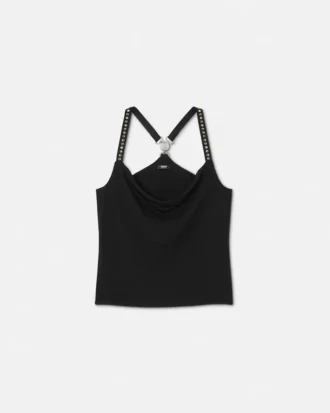 Stretch-crepe-jersey-top med rynk