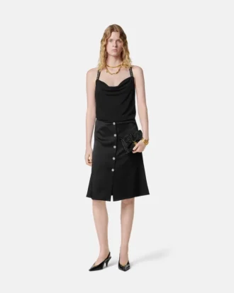 Stretch-crepe-jersey-top med rynk