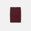 Stretch gabardine pencil midi-nederdel
