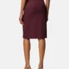 Stretch gabardine pencil midi-nederdel