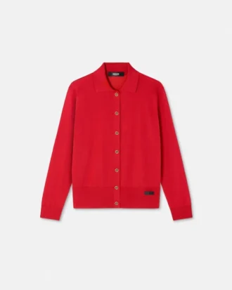 Strikket cardigan i silke-blanding