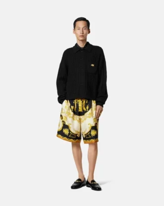 Strikket sweater i blandet uld