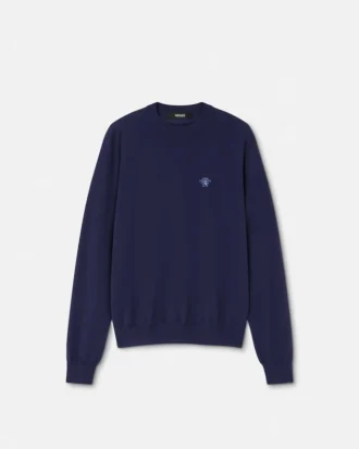 Strikket sweater i uldblanding