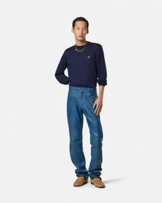 Strikket sweater i uldblanding