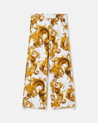 Sweatpants i bomuldsjersey med print