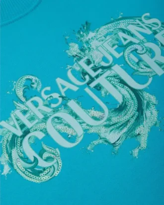 Sweatshirt i bomuldsjersey med print og dekorationer