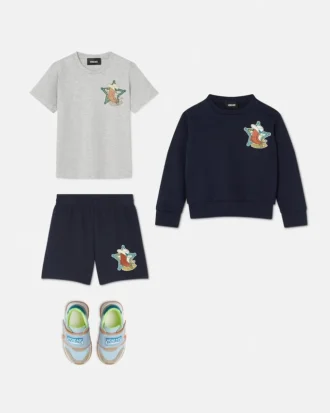 Sweatshorts i bomuldsjersey til børn
