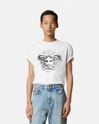 T-shirt i bomuldsjersey med print