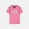 T-shirt i bomuldsjersey med print og pynt